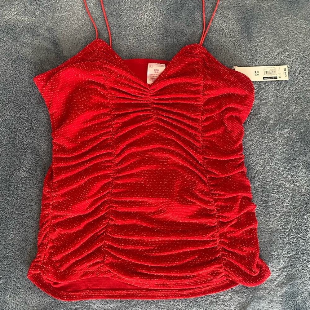 Red Glittery top